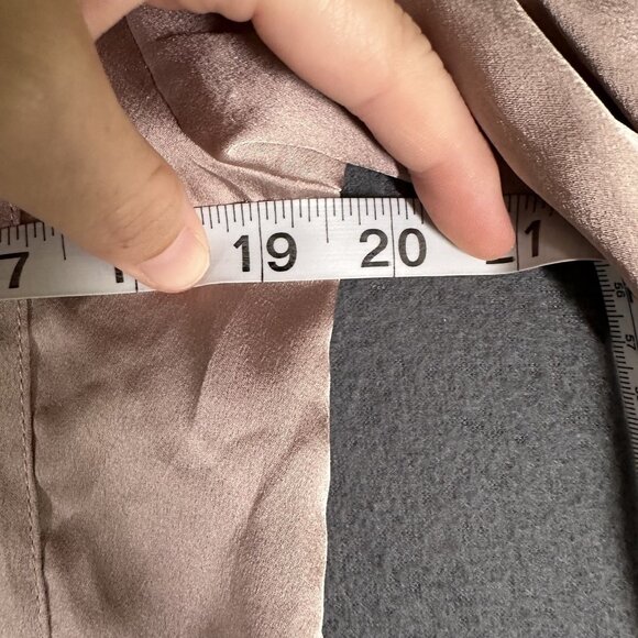 Abercrombie & Fitch Shirt Womens Small Satin Oversized Button Up Long Sleeve - Picture 9 of 10